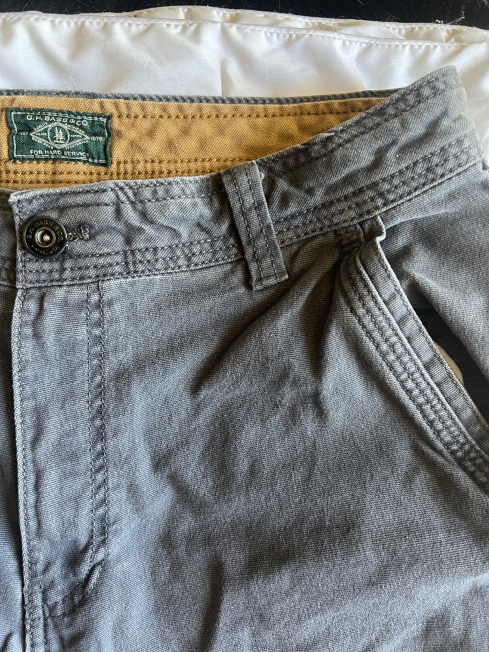 G.H. BASS & CO. MEN’S GREY DURABLE PANTS - Picture 4 of 5